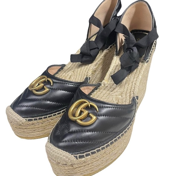Gucci GG Marmont Leather espadrille - Picture 1 of 7
